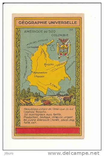 Chromo Géographie Universelle / Amérique Du Sud - Colombie ( Savon Toile Drap ) / Colombia Map Carte // IM 69-G-137 - Autres & Non Classés