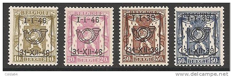 PO 425+ PO 427+ PO 548+ PO 549 Tous ** - Typo Precancels 1936-51 (Small Seal Of The State)