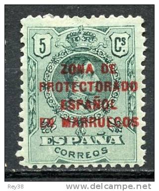 MARRUECOS 1916-20. VALOR 5 CTS. CON FIJASELLOS*. VALUE 5 CTS. MH* - Marocco Spagnolo