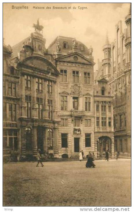 Bruxelles - Maisons Des Brasseurs Et Du Cygne / Nels Série Delft N° 21 / Coul.Sepia - Andere & Zonder Classificatie