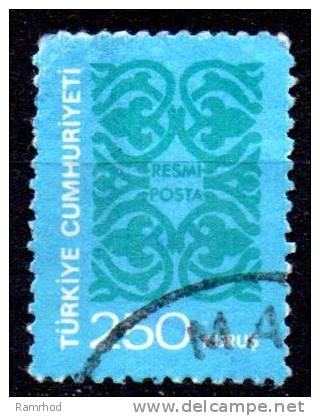 TURKEY 1977 Official - 250k. - Green And Blue FU - Timbres De Service