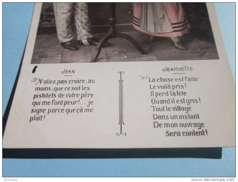 1910 CPA:papier Glacé: Les Noces De Jeannette: Lire Les Répliques De Jean Et De Jeannette - Valentinstag