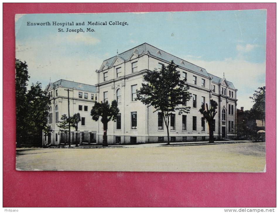 Missouri > St Joseph    Ensworth Hospital   & Medical College 1917 Cancel  Ref 911 - St Joseph