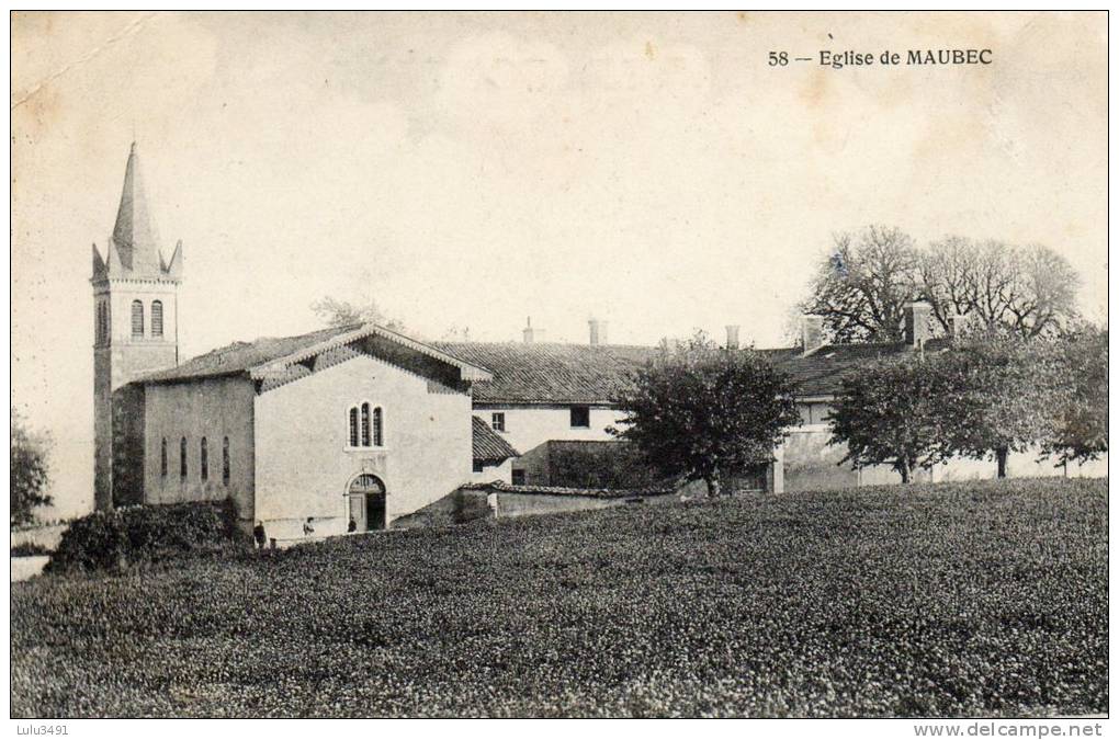 CPA - MAUBEC (38) - L'Eglise - Autres & Non Classés