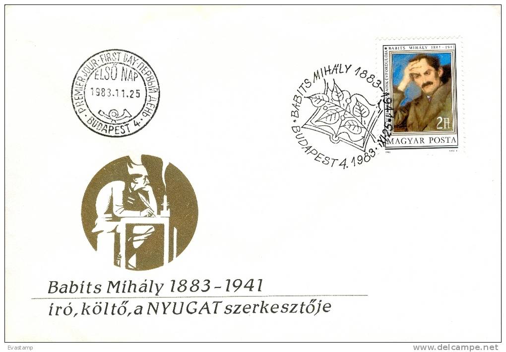 HUNGARY - 1983.FDC - Poet And Translator Mihály Babits - FDC