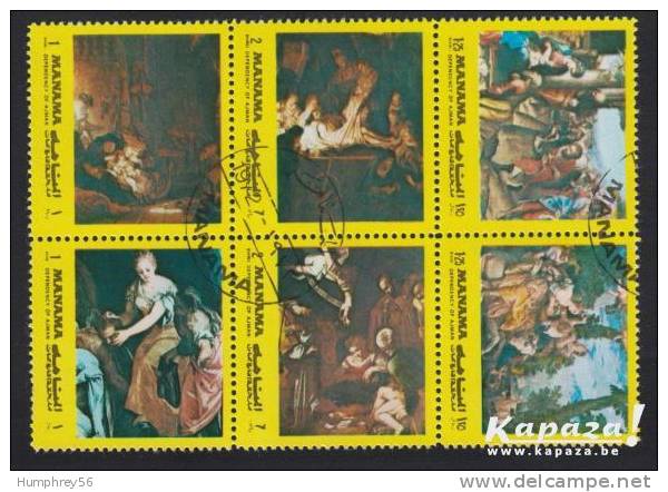 1972 - MANAMA - Michel 960 [Famous Paintings: Rembrandt, Veronese, Correggio & Caravaggio] - Manama