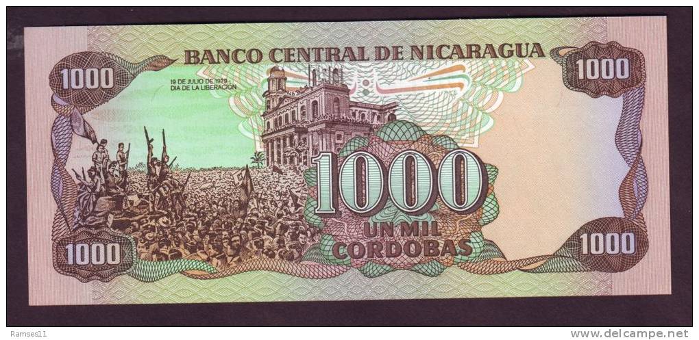 NICARAGUA - 1000 Cordobas 1985 - Unc - Nicaragua