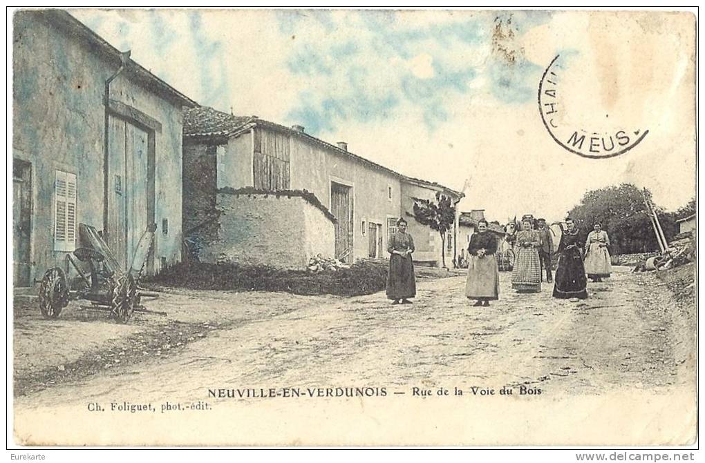 MEUSE 55.NEUVILLE EN VERDUNOIS RUE DE LA VOIE DU BOIS - Autres & Non Classés