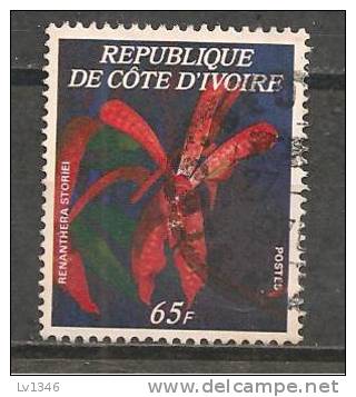 AF338 Cote D´Ivoire  1 Zegel Gestempeld RENANTHERA - Orchidées