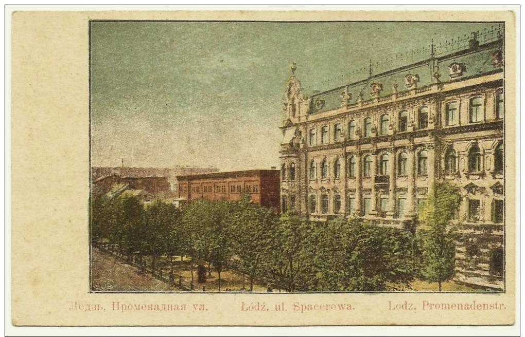 Alte AK:  Lodz  Promenadenstrasse - Polen