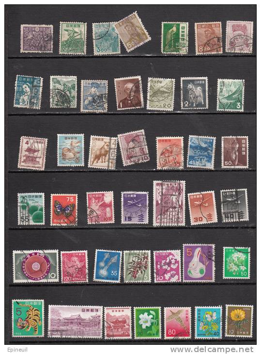 JAPON ° LOT DE 35 TIMBRES OBLITERES - Gebraucht