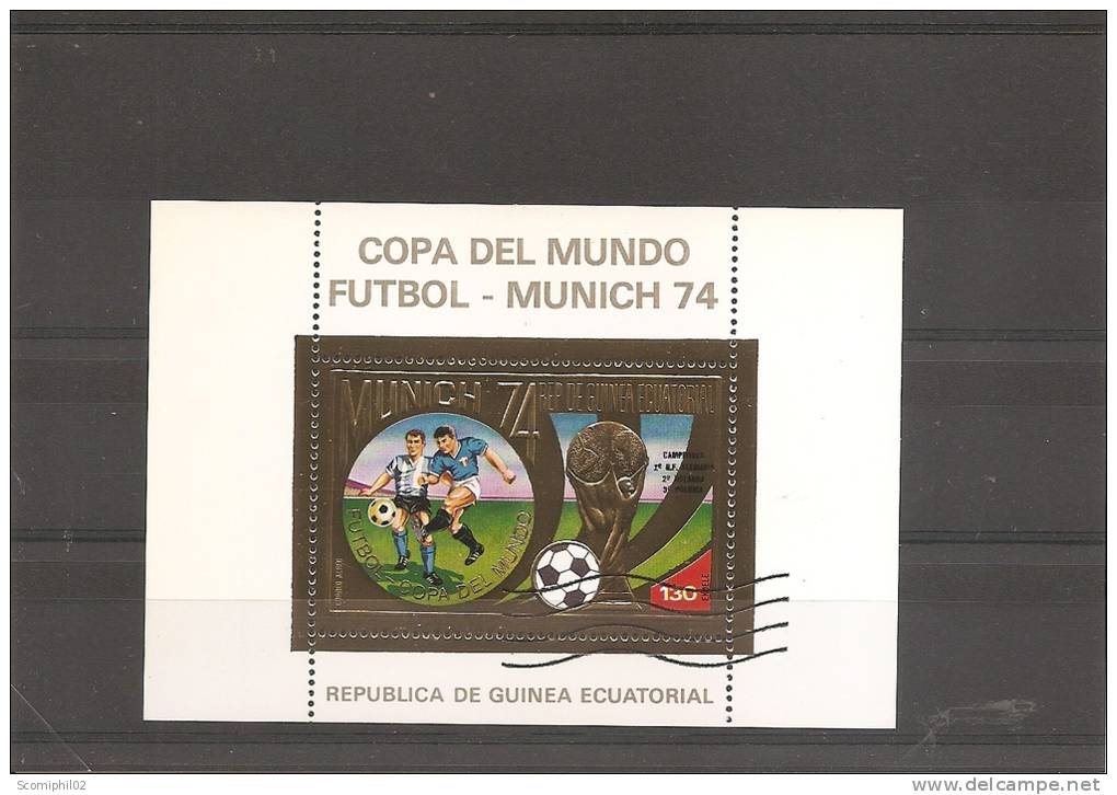 Coupe Du Monde En Allemagne -1974 ( BF 120 Oblitéré De Guinée équatoriale) - 1974 – Germania Ovest