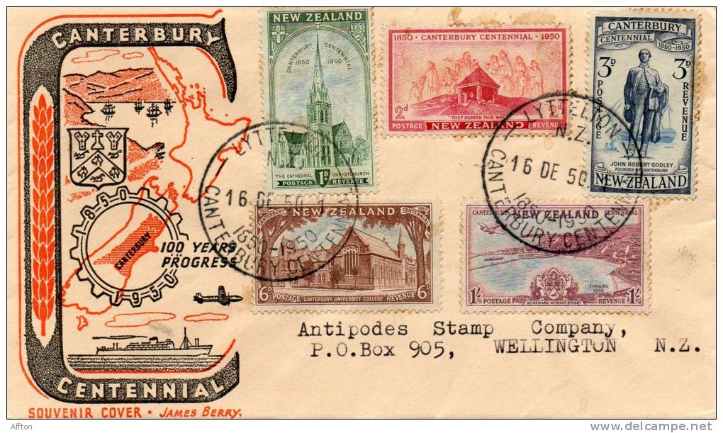 New Zealand 1950 Cover - Briefe U. Dokumente