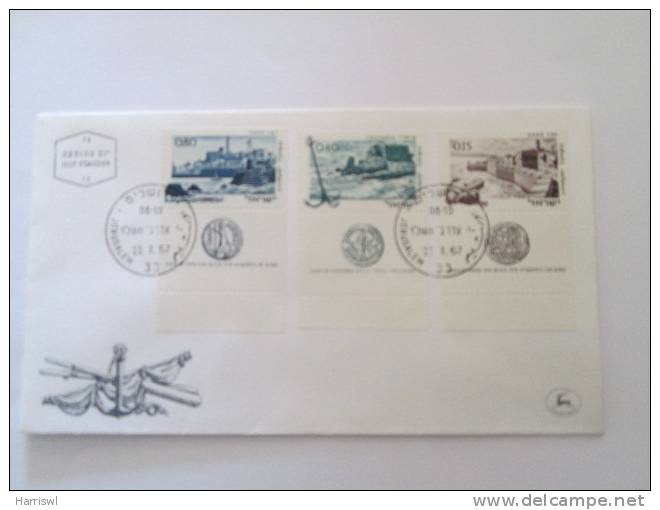 ISRAEL1967 ANCIENT PORTS OF ISRAEL  FDC - Briefe U. Dokumente