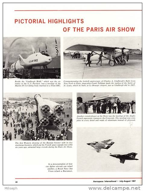 Magazine AEROSPACE INTERNATIONAL - JULY / AUGUST -  Avions - Hélicoptères - Bateaux - PARIS AIR SHOW  (3254)