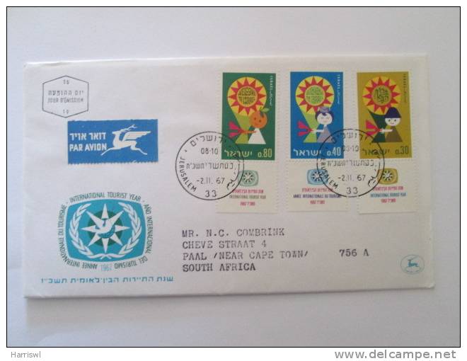 ISRAEL1967 INTERNATIONAL TOURIST YEAR FDC - Covers & Documents