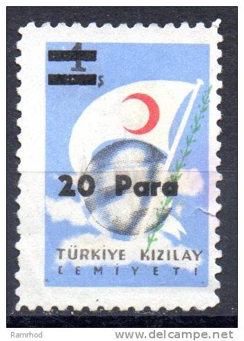 TURKEY 1956 Red Crescent - Surcharge 20pa. On 1k. - Mult MH - Timbres De Bienfaisance