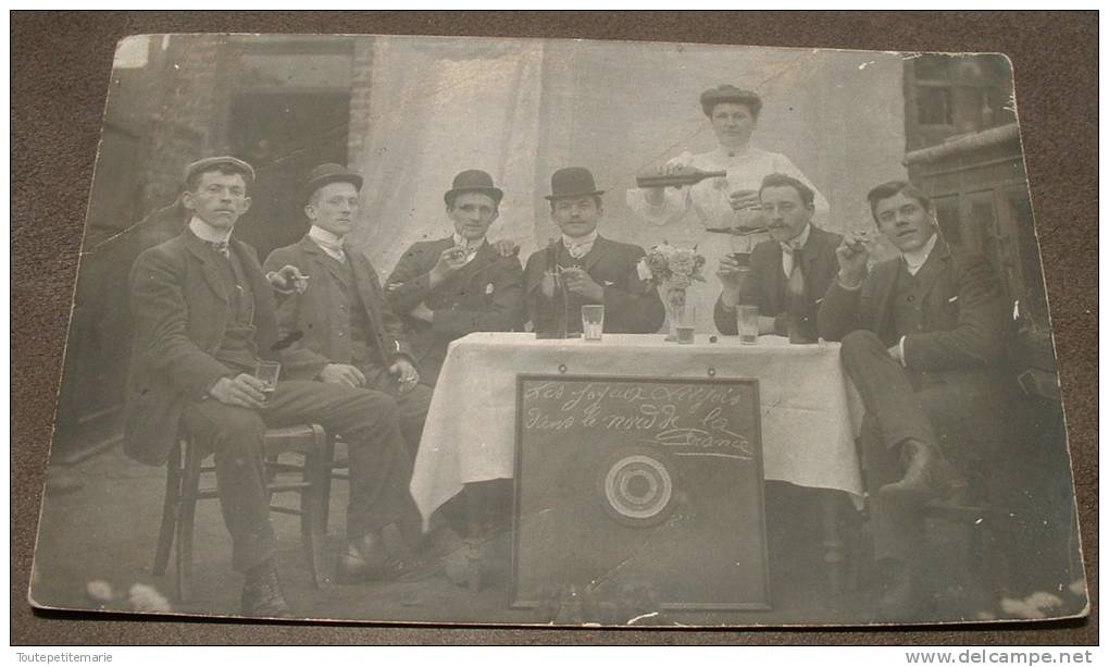 Carte Photo Raismes - Les Joyeux Liegois Dans Le Nord De La France - Raismes