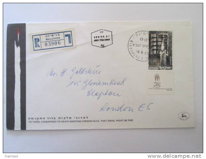 ISRAEL 1968 FALLEN FREEDOM FIGHTERS FDC - Lettres & Documents