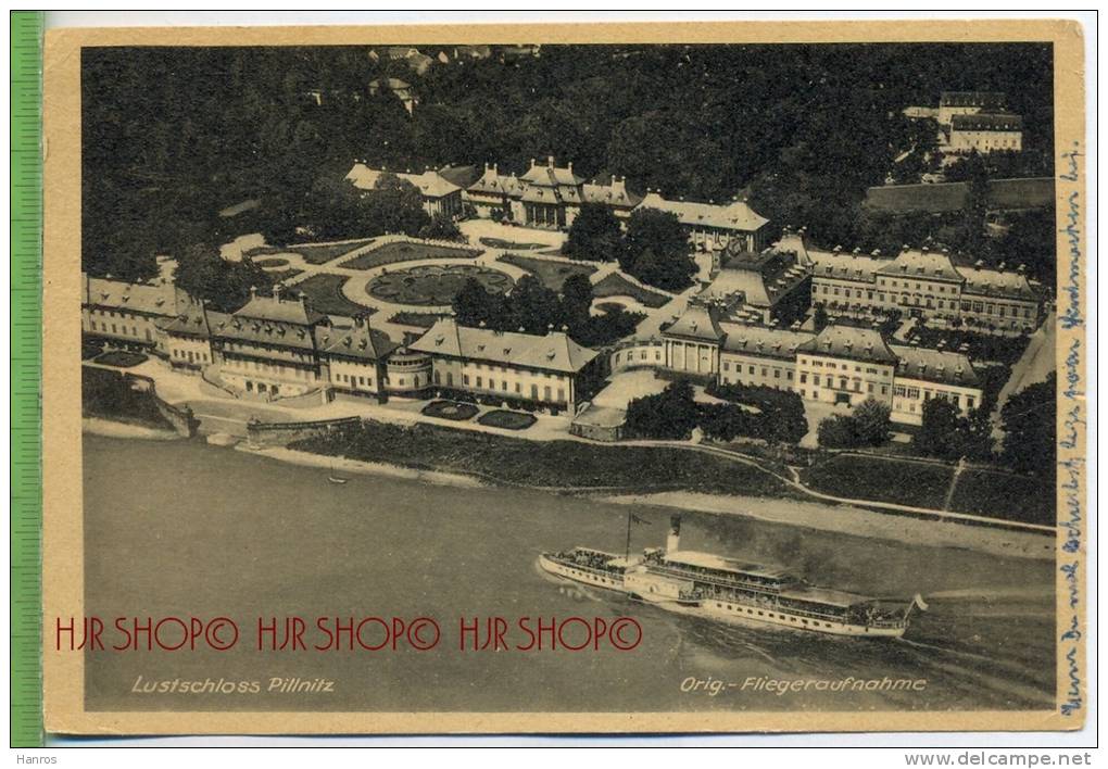 Lustschloss Pillnitz, Orig.-Fligeraufnahme Um 1940/1950 Verlag:  Aero-Bild, Leipzig, POSTKARTE ,   Ohne Frankatur, Mit S - Pillnitz