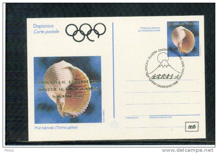 Kroatien / Croatia 1998 Olympische Spiele Nagano Briefmarken Ausstellung / Olympic Games Nagano - Philatelic Exibition - Winter 1998: Nagano