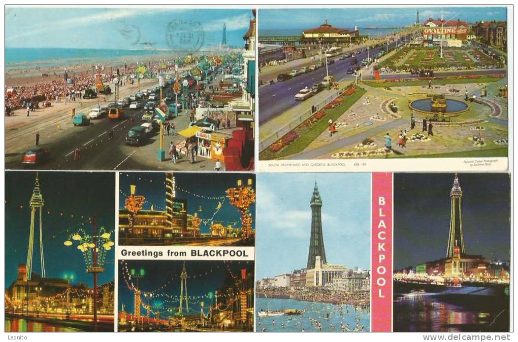 BLACKPOOL 4 Postcards Lancashire - Blackpool