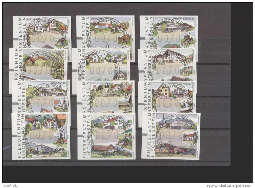 Liechtenstein Gest  12-24 Automatenmarken   Postpreis CHF  8,40 - Used Stamps