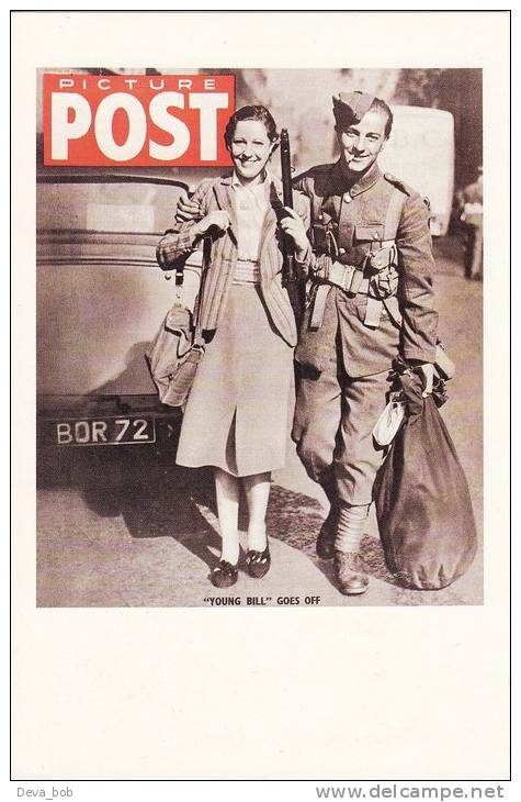 Postcard WW2 Picture Post 1939 Soldier Young Bill Goes To War Nostalgia - Patriotic