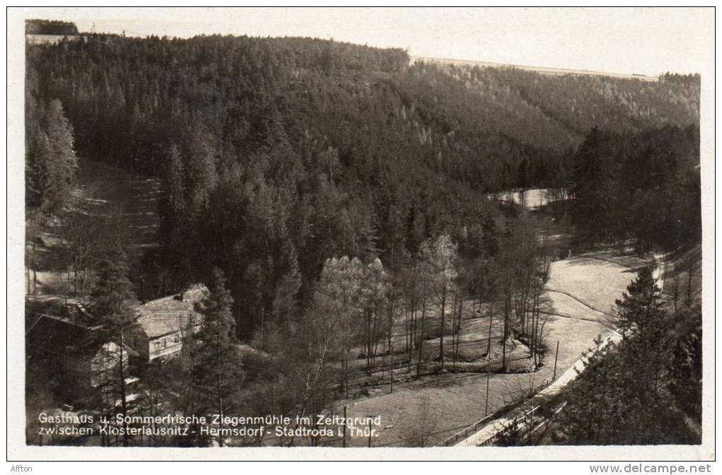 Gasthaus Ziegenmuhle Hermsdorf Stadtroda Old Postcard - Stadtroda