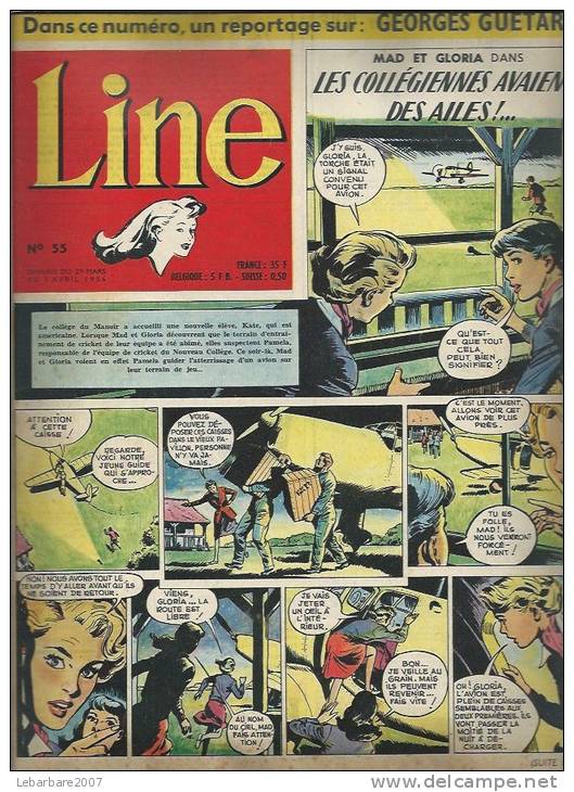 LINE   N° 55   -  DARGAUD  1956 - MAD ET GLORIA - Andere Tijdschriften