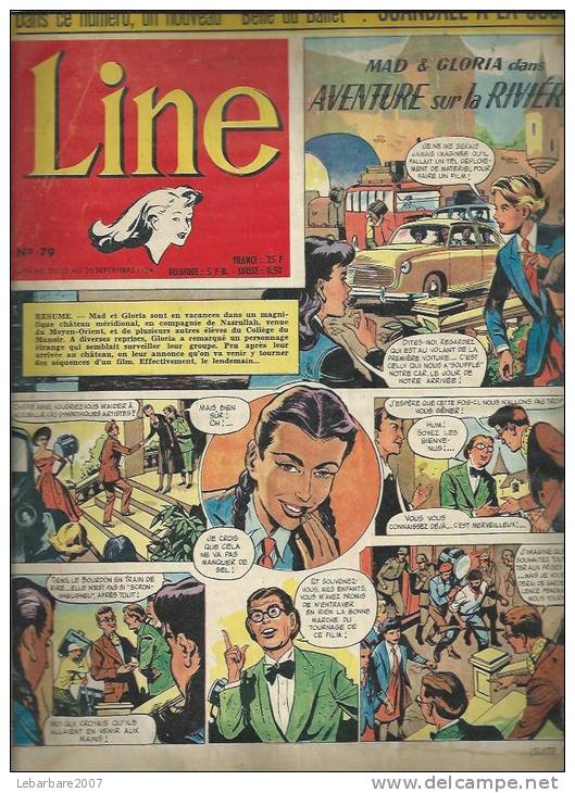 LINE   N° 79   -  DARGAUD  1956 - MAD ET GLORIA - Other Magazines