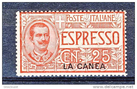 Levante La Canea 1906 Espresso N. 1 C. 25 Rosa MNH - La Canea