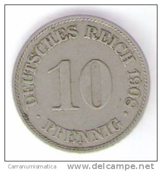 GERMANIA 10 PFENNIG 1908 - 10 Pfennig