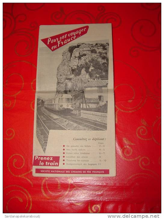 SNCF, Belle Brochure Distribuée En Algérie Pour Voyage En France, 1952. - Europa