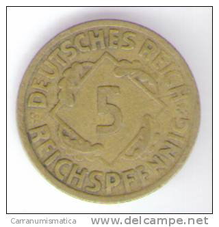 GERMANIA 5  REICHSPFENNIG 1925 - 5 Rentenpfennig & 5 Reichspfennig