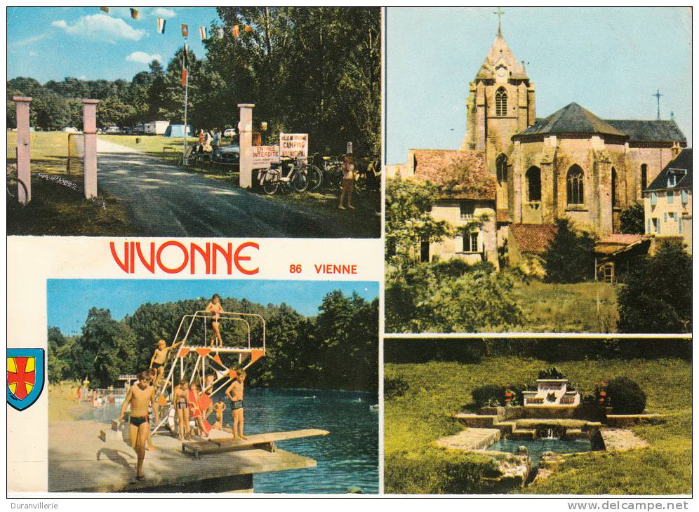 86 - VIVONNE - Le Terrain De Camping - L´église - La Plage - La Source Marot. Multi-vues - Vivonne