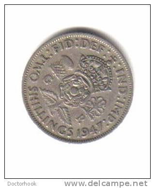 GREAT BRITAIN   2  SHILLINGS  1947  (KM # 865) - J. 1 Florin / 2 Schillings