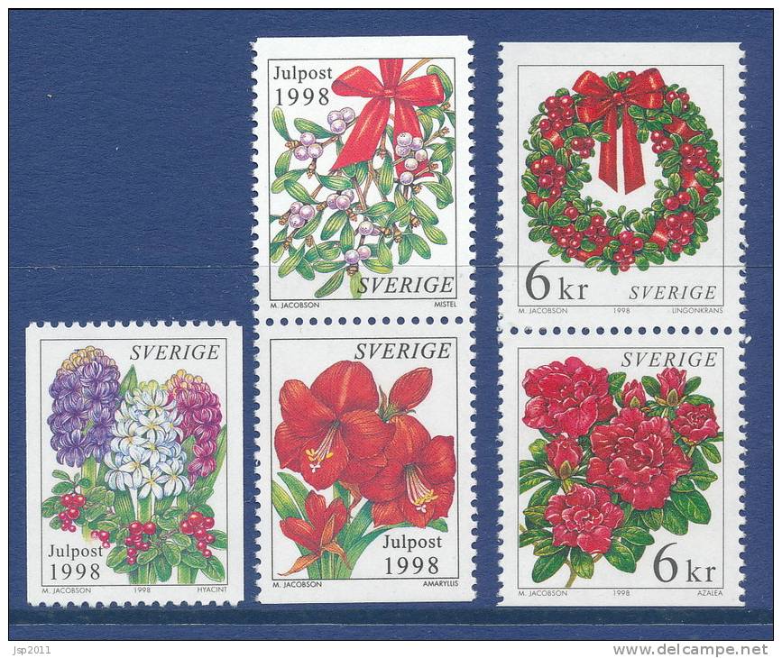 Sweden 1998 Facit # 2101-2105. Christmas Post, See Scann, MNH (**) - Unused Stamps
