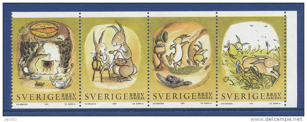Sweden 1999 Facit # 2109-2112. Rabits, See Scann, MNH (**) - Unused Stamps