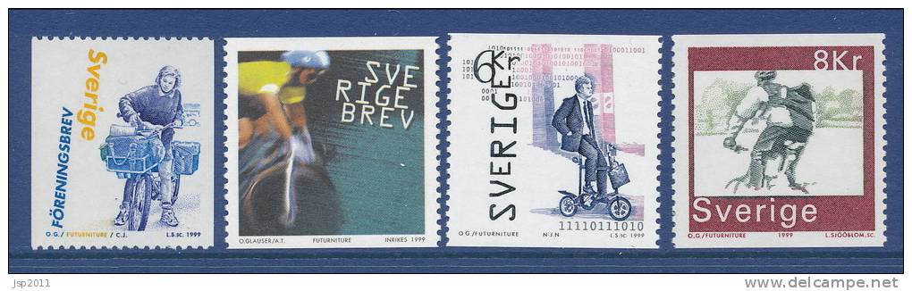 Sweden 1999 Facit # 2131-2134. Bicycles, MNH (**) - Neufs