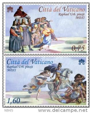 CITTA´ DEL VATICANO - VATIKAN STATE - ANNO 2011 - RAFFAELLO SANZIO - LA STANZA DI ELIODORO    - NUOVI MNH ** - Unused Stamps