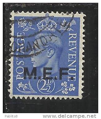 MEF 1943 - 1947 2 1/2 P USED - British Occ. MEF