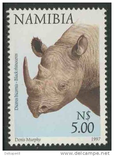 Namibia Nambibië 1997 Mi 892 ** Diceros Bicormis : Black Rhinoceros / Spitzmaulnashorn / Rhinocéros Noir / Neushoorn - Rhinoceros