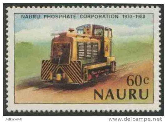 Nauru 1980 Mi 213 A ** Diesel-hydraulic Locomotive – 10th Ann. Nauru Phosphate Corporation / Diesellokomotive - Treinen
