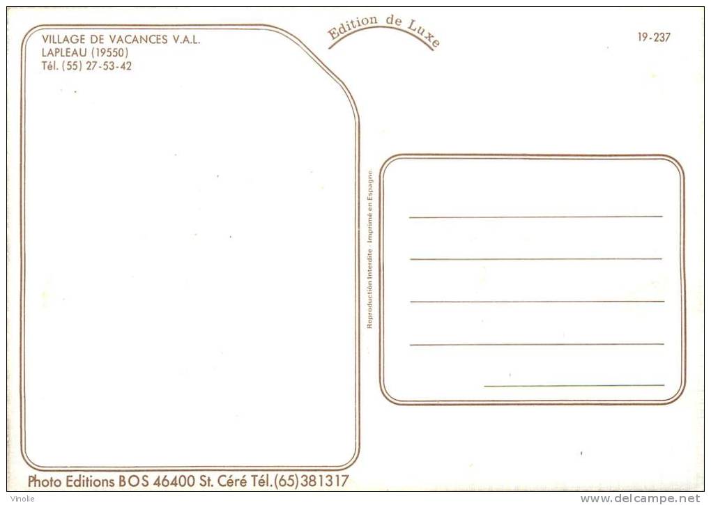 Réf : D.V.13-227  :  Lapleau Village De Vacances - Autres & Non Classés