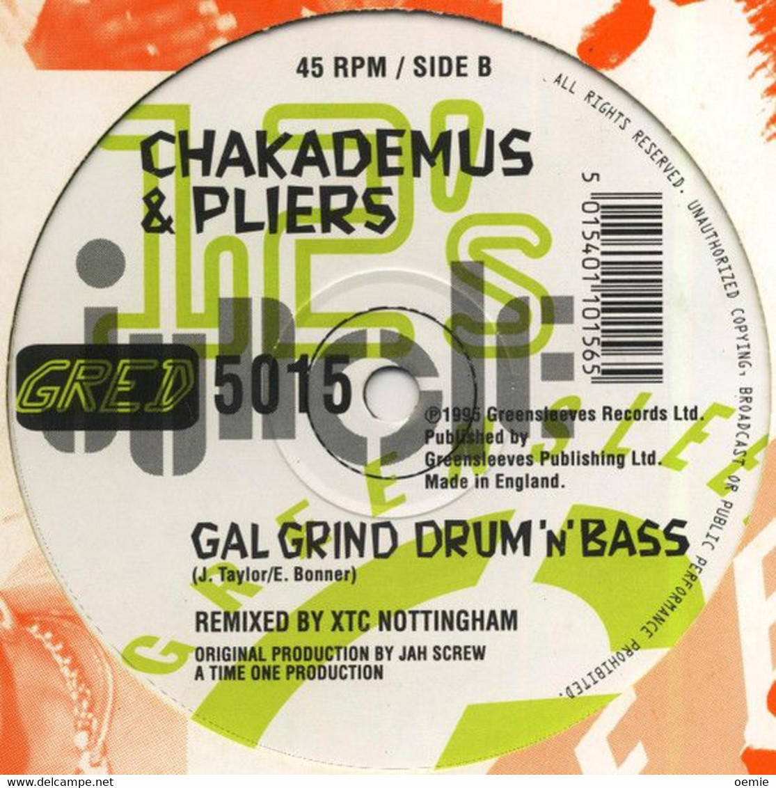 CHAKADEMUS  &  PLIERS  °  GALGRIND DRUM'N'BASS - 45 Rpm - Maxi-Single