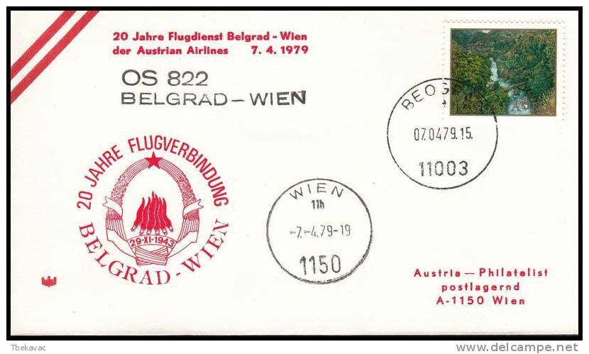 Yugoslavia 1979, Airmail Cover Beograd - Wien - Aéreo