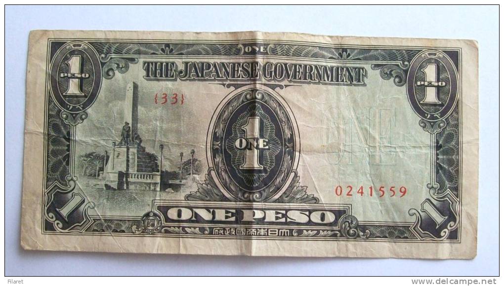 ONE-1- PESO,PHILIPPINES-THE JAPANESE GOVERNMENT - Philippinen