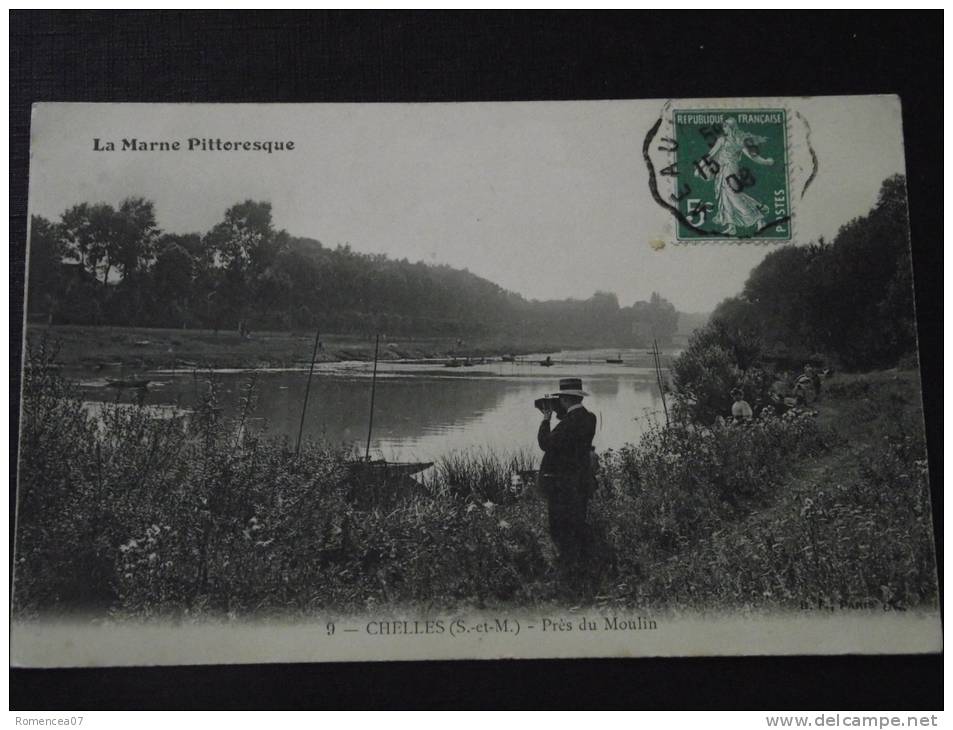 CHELLES (Seine-et-Marne) - Près Du Moulin - Animée - Voyagée Le 15 Juin 1908 - Chelles