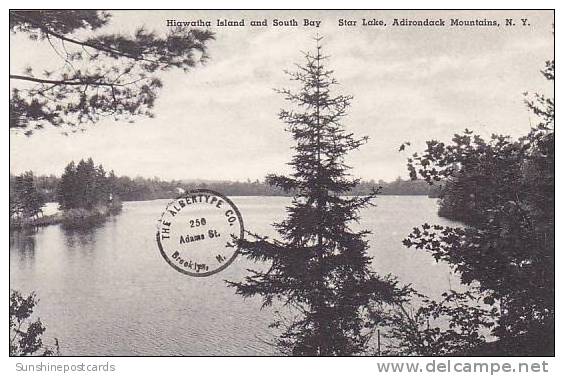 New York Adirondack Mountains Hiawatha Island And South Bay Star Lake Albertype - Adirondack